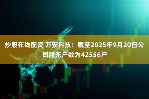 炒股在线配资 万安科技：截至2025年9月20日公司股东户数为42556户